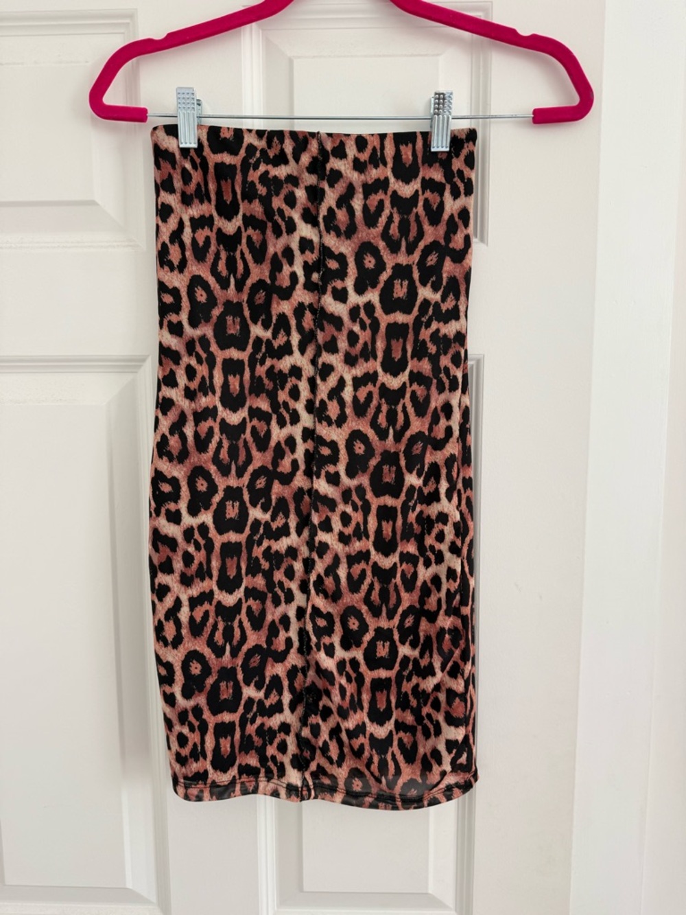 NWT Leopard Print strapless mini dress